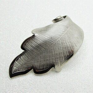 Rare Vintage GIOVANNI Silver Plated Leaf Brooch, Elegant Fall Autumn Leaves Pin